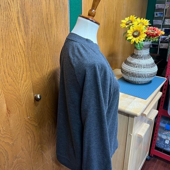 EUC Rae Dunn Gray “Blessed” Sweatshirt Size Medium #040 - Picture 2 of 5